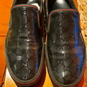 Gucci Black Slip-On Men's Shoes